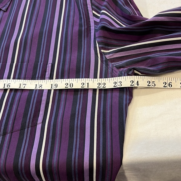 Dolce & Gabbana vintage men’s button up shirt in purples/blue/blues and white - Picture 11 of 16